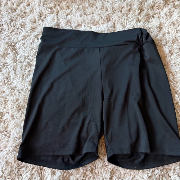 Pants - Women's Black Bike biker long sleek athletic sporty cute Shorts comfort and styl